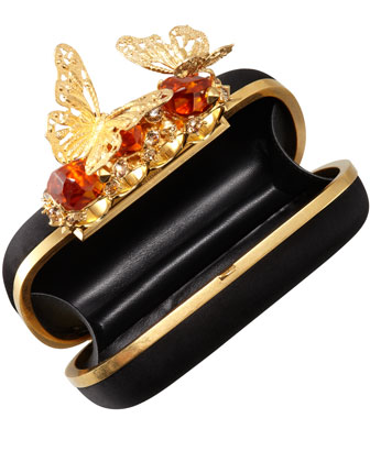 Alexander McQueen Butterfly Clutch featured by popular high end fashion blogger, A Few Goody Gumdrops