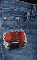 Rag & Bone x Buffalo Plaid Patches Jeans featured by popular High End Fashion Blogger, A Few Goody Gumdrops