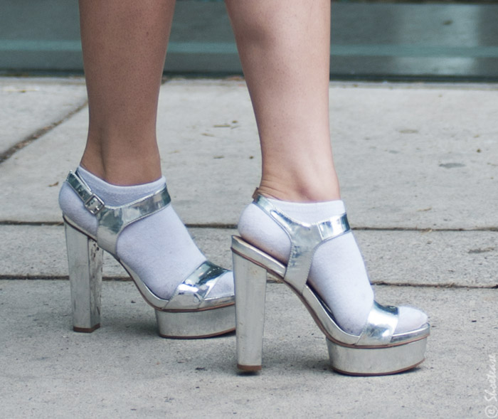 fashion week silver sandals | Trendy Silver Shoes featured by popular high end fashion blogger, A Few Goody Gumdrops