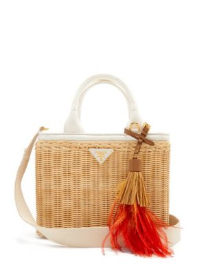 Prada's Summer Collection of Straw Bags featured by popular high end fashion blogger, A Few Goody Gumdrops